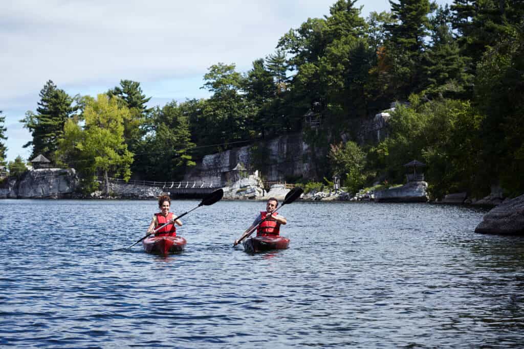 Couple Kayaking at Mohonk Lake