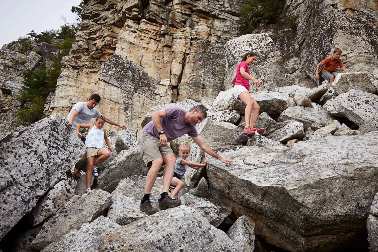 Mohonk family climbing