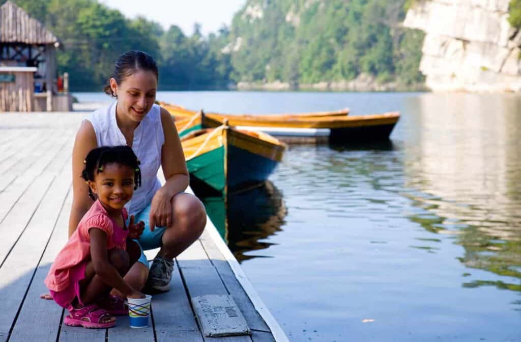 Mom and Daughter at Mohonk Lake