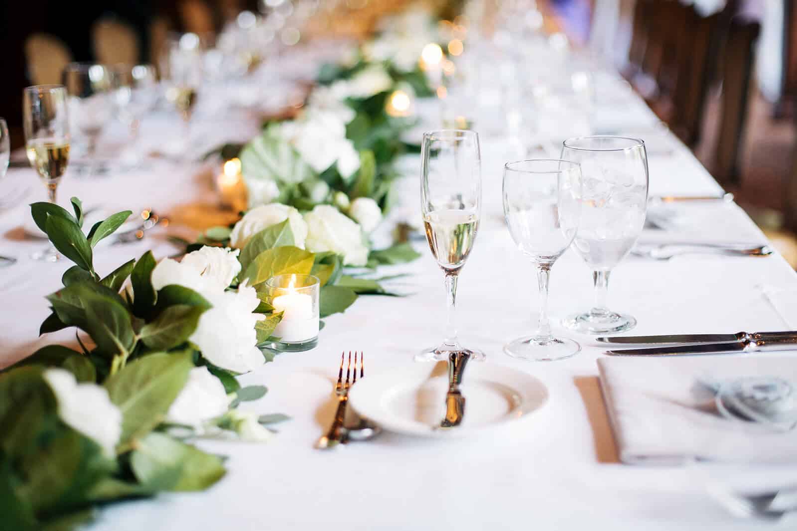 Table setting in event space
