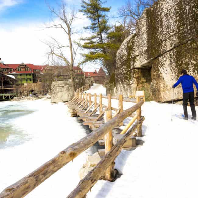 Mohonk Cross-Country Skiing by Lake