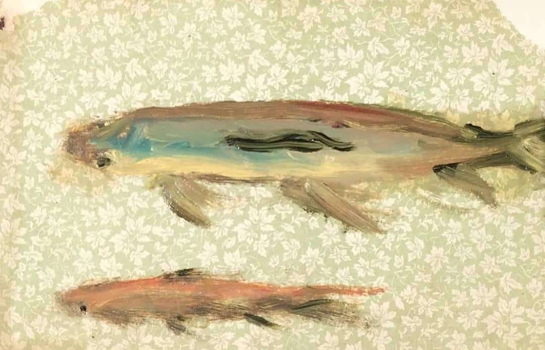 Painting of Two Trouts at Mohonk