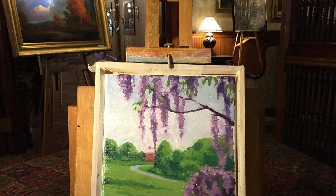 Painting Of Wisteria Tree at Mohonk