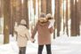 Family on Vacation at Mohonk Mountain House in the Winter