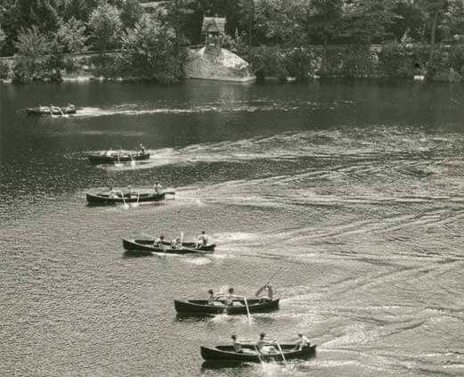 Vintage Photo of Guest Racing at Mohonk Lake
