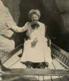 Vintage Photo of Woman at Mohonk Lake