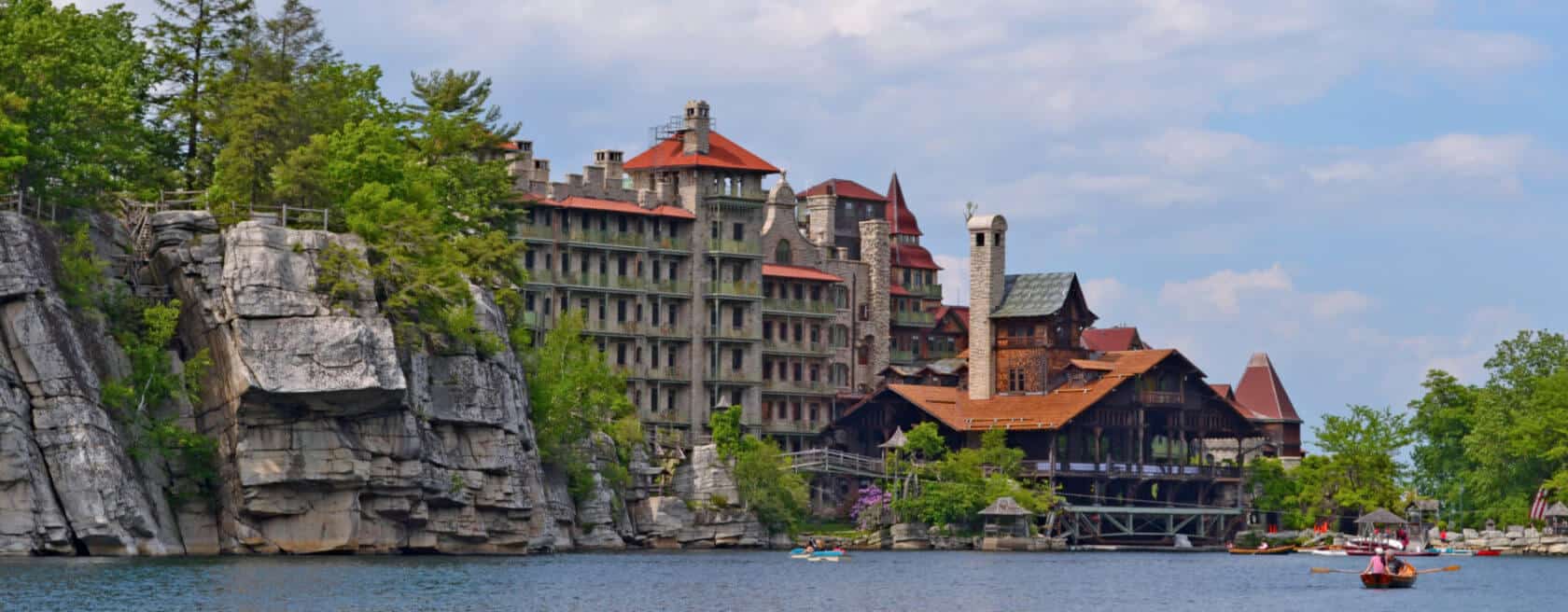 Back view of Mohonk hotel