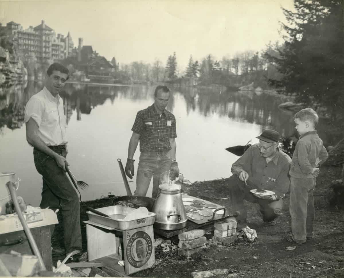 Breakfast cookout, c. 1950