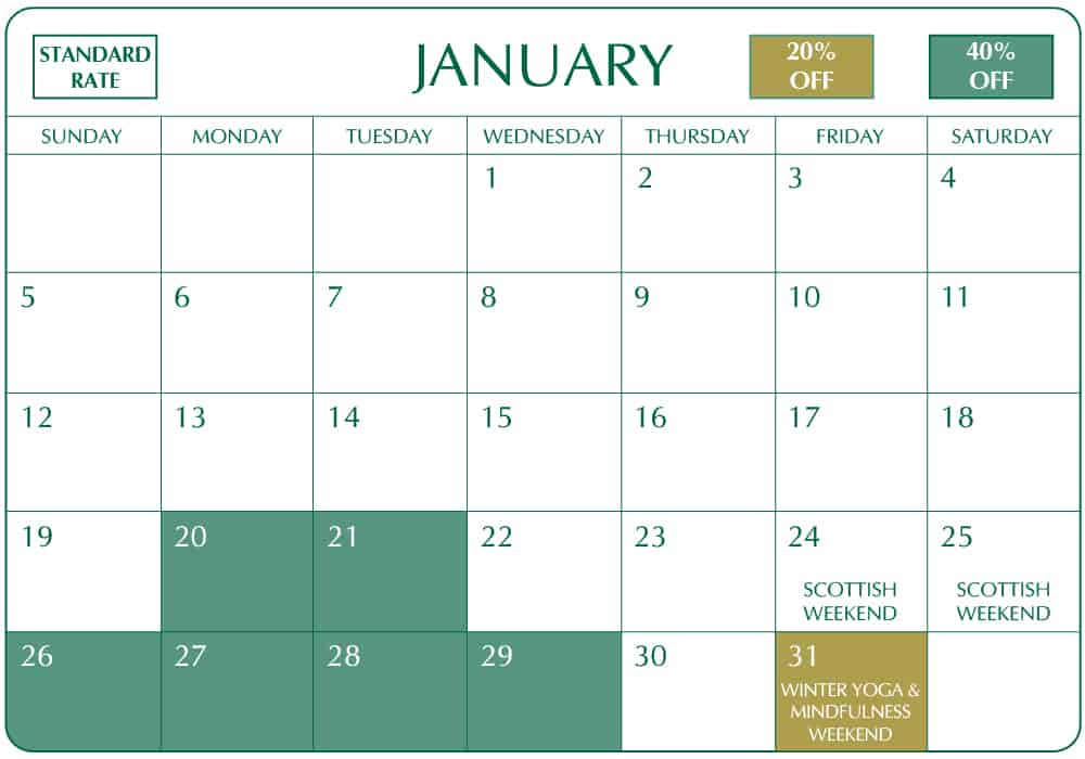 January Calendar at Mohonk Mountain House