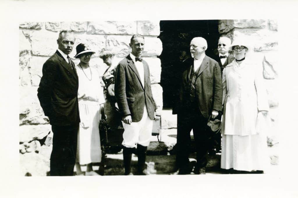 Effie Smiley (far right) at the dedication of Sky Top Tower in 1923
