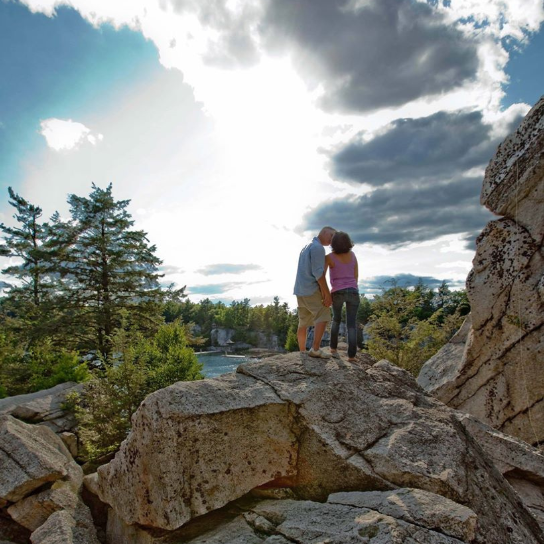 Couple Outdoor Hiking at Mohonk