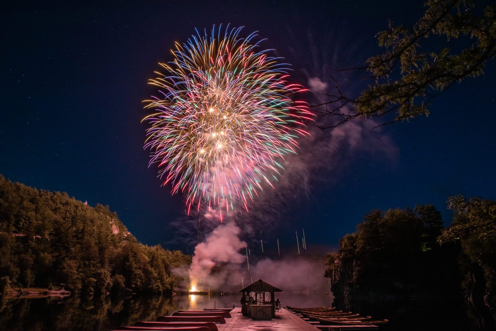 Fireworks on the Lake at Mohonk