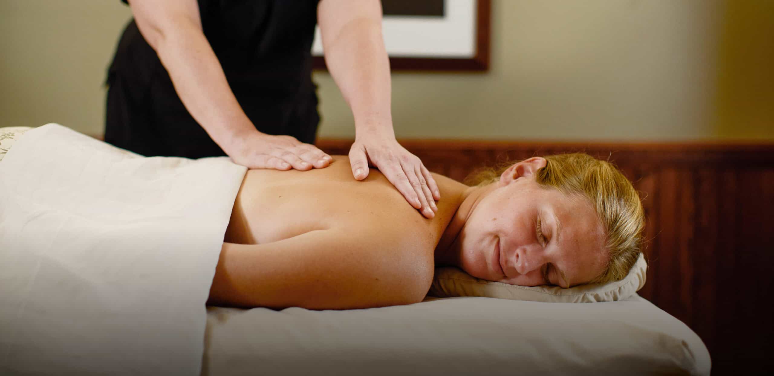 Woman Enjoying a Massage at Our Luxury Spa in Hudson Valley