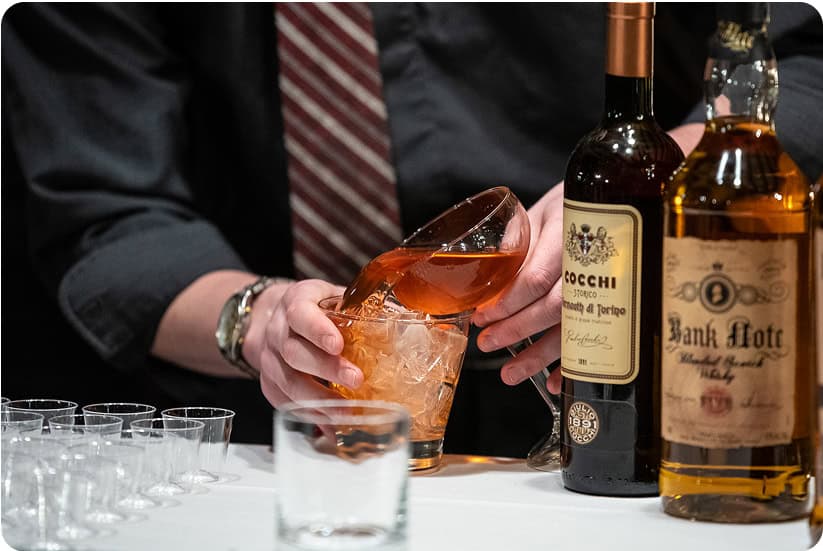Bar Tender Pouring a Drink at Mohonk's Cocktail Tasting