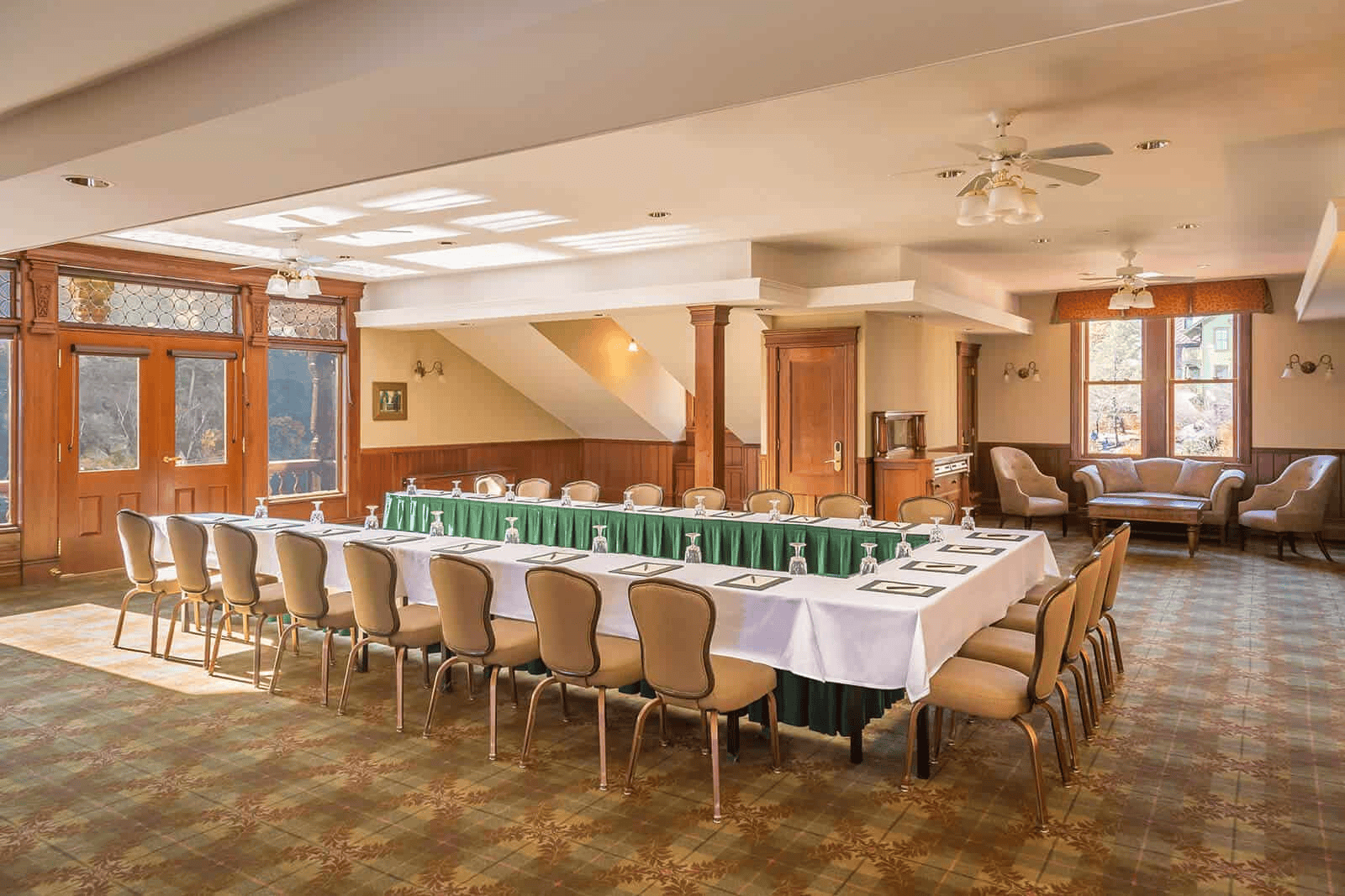 Large Meeting Room with Tables and Chairs at Our Upstate NY Resort