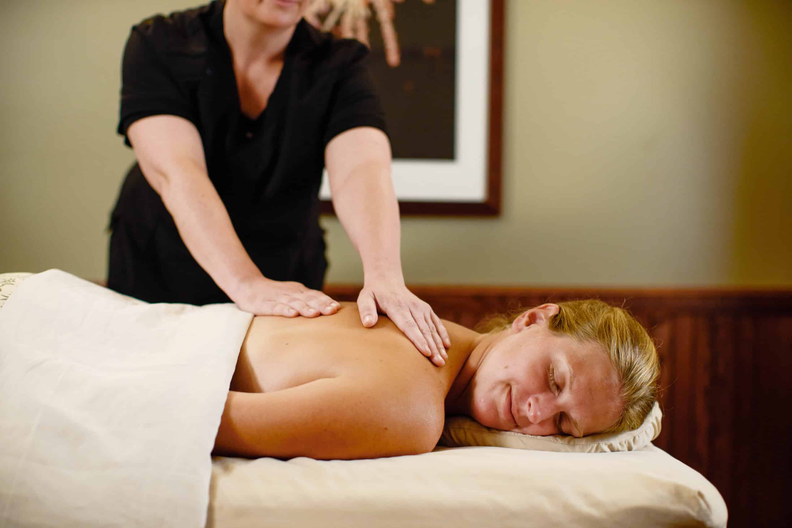 Woman Enjoying a Massage at Our Luxury Spa in Upstate New York