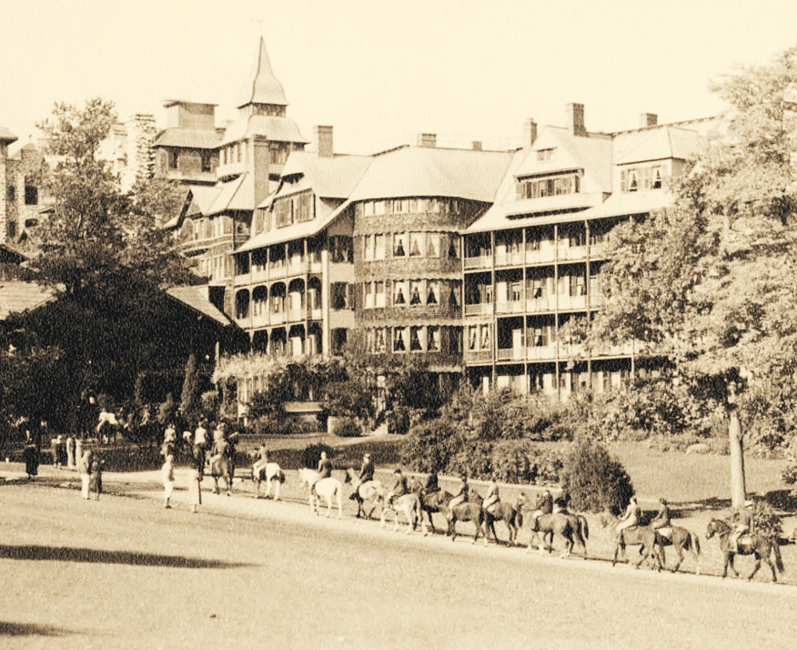 Archived Image of People Horseback Outside of Our Resort in Upstate New York