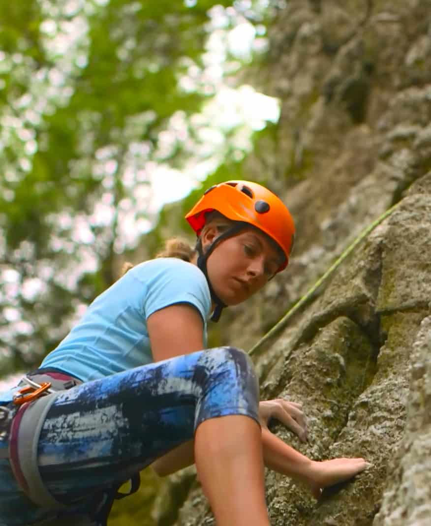 Person Rock Climbing at Our Luxury Resort in Upstate NY