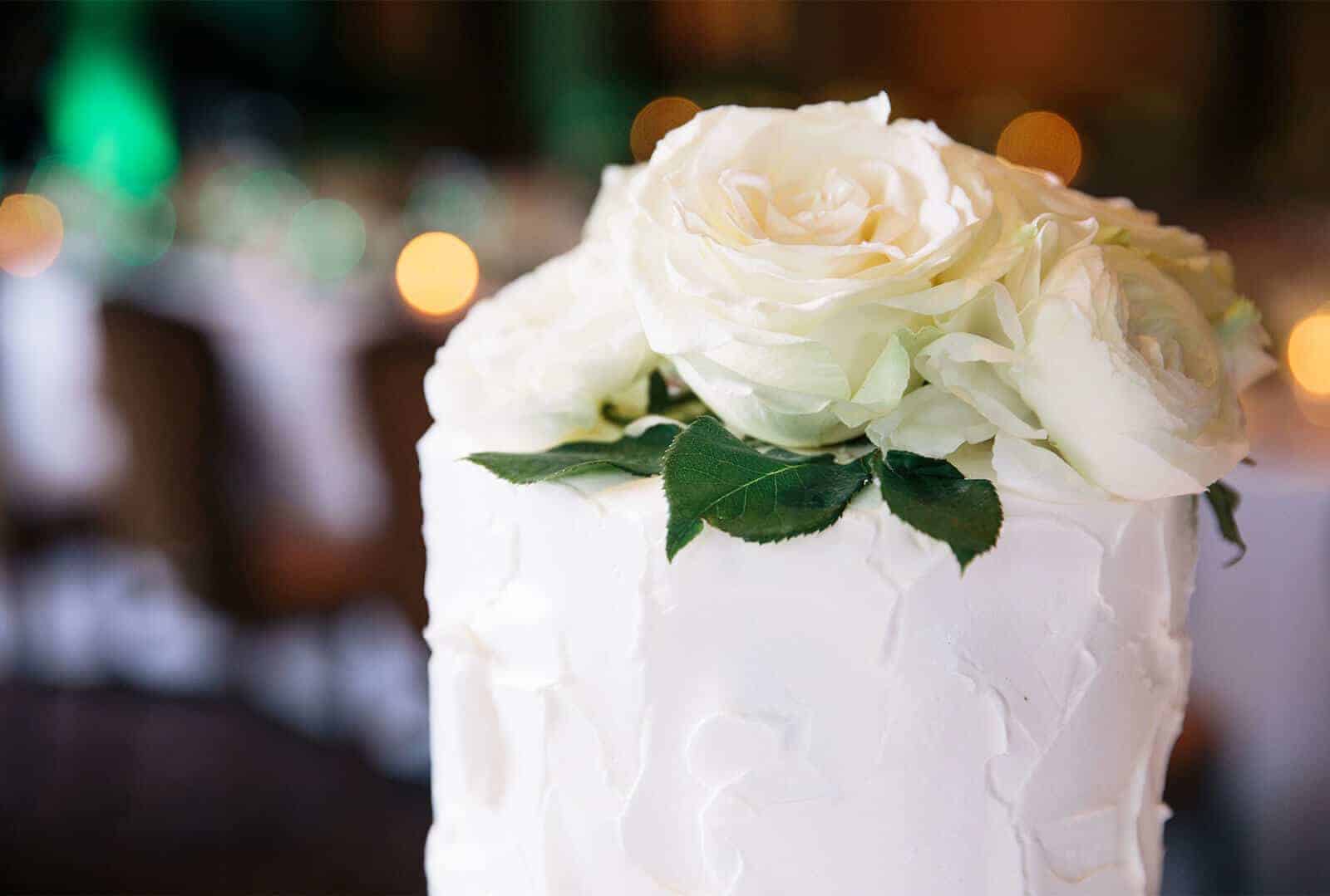 Wedding Photo of Kelly and Nick's Wedding Cake