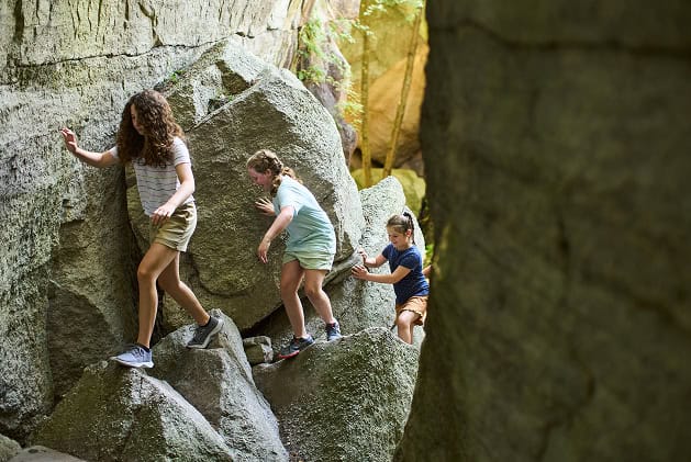 Girls on an Outdoor Adventure at Our Upstate NY Resort for Kids